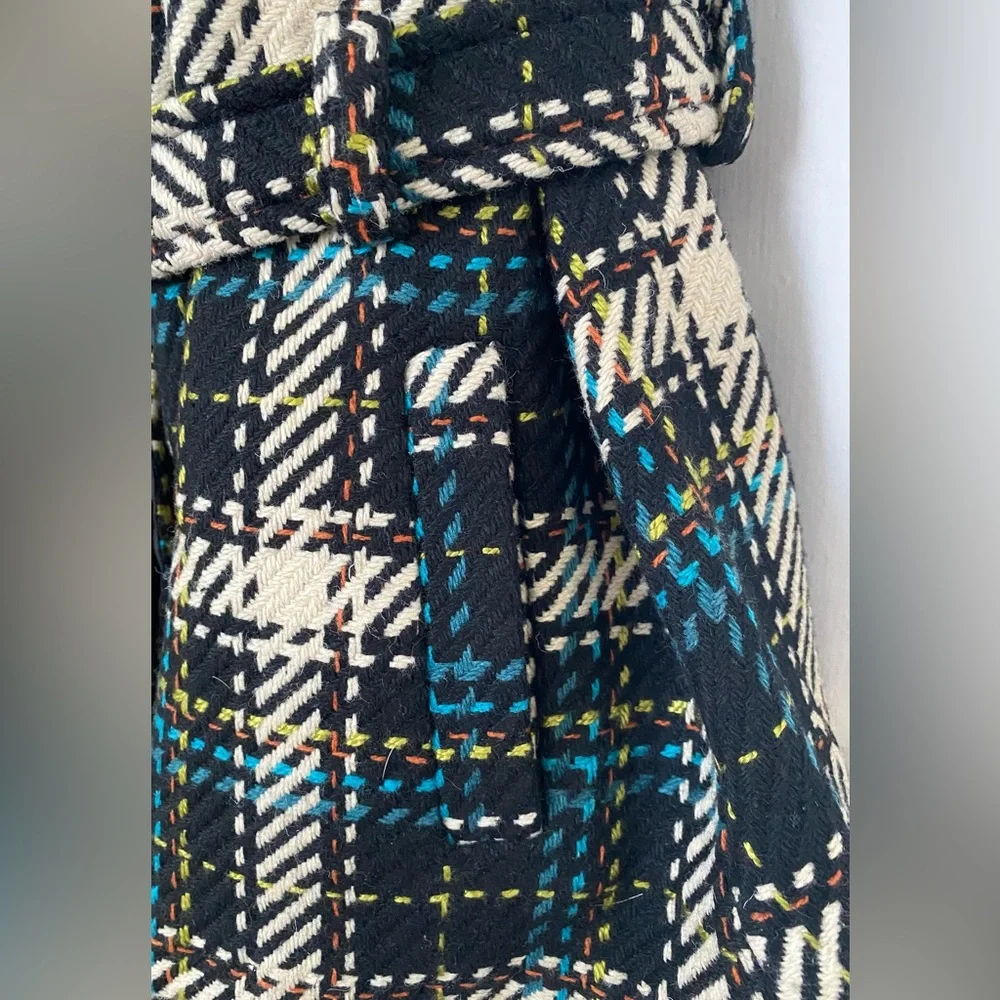 SOLD! Cejon Vest Capelet jacket layer piece houndstooth plaid new with tags Sz S - Picture 8 of 12